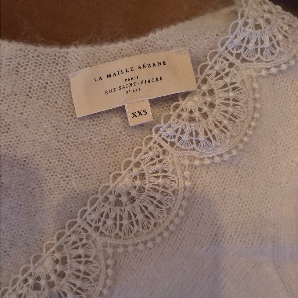 Sezane Henria Cardigan in Ecru Size XXS - Picture 3 of 7